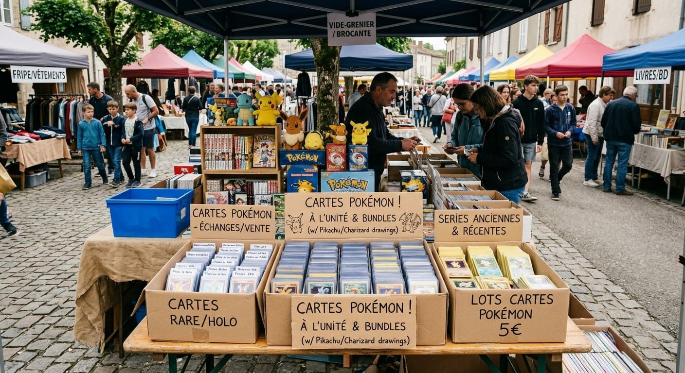 Les cartes pokemon en brocantes, pour les connaisseurs